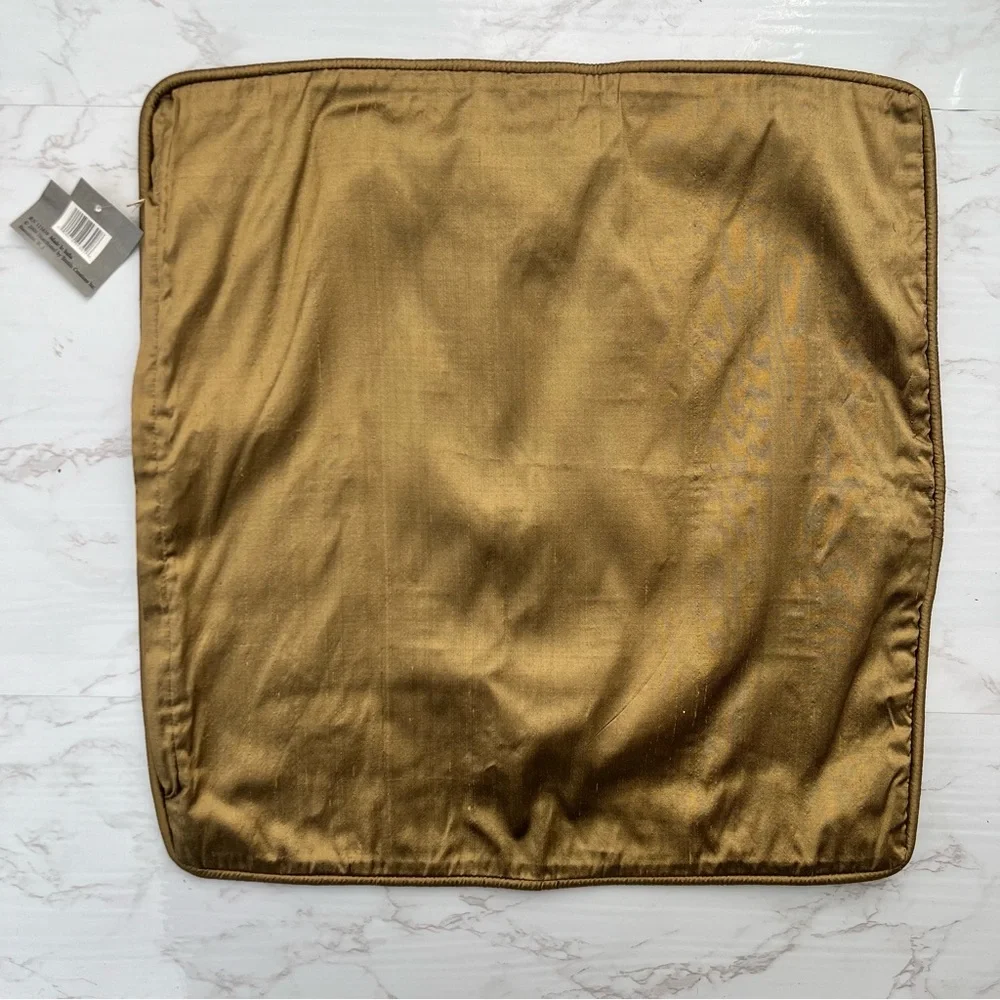 RAW 100%  SILK Asian character pillow COVER